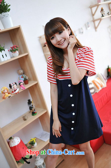 would like to heart Color cabinet 2014 cotton summer new Korean pregnant women dress streaks pregnant women dress front tie pregnant women dress 1117 ll blue striped XL pictures, price, brand platters! Elections are good character, the national distribution, so why buy now enjoy more preferential! Health