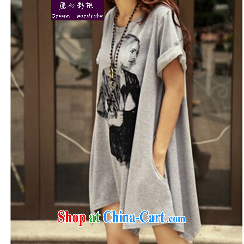would like to heart Color cabinet 2014 new summer stamp duty short-sleeved T-shirt loose the code pregnant girl T shirts skirts hfy 586 gray, code, and would like to heart color cabinets, shopping on the Internet