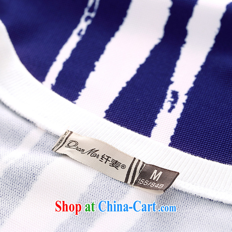 The Mak is the women fall 2014 with new thick mm stylish stripes style long-sleeved T-shirt T-shirt woman 43,035 royal blue 5 XL, former Yugoslavia, Mak, and shopping on the Internet