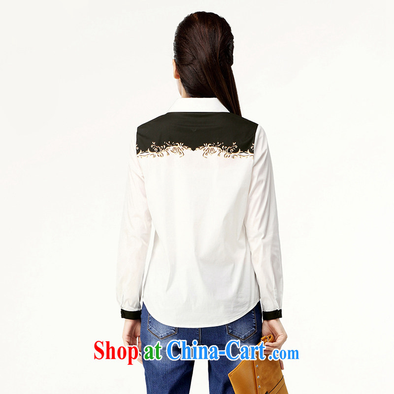 The Mak is the women fall 2014 with new thick mm fashion, long, Retro casual long-sleeved T-shirt white 43,051 3 XL, former Yugoslavia, Mak, and shopping on the Internet