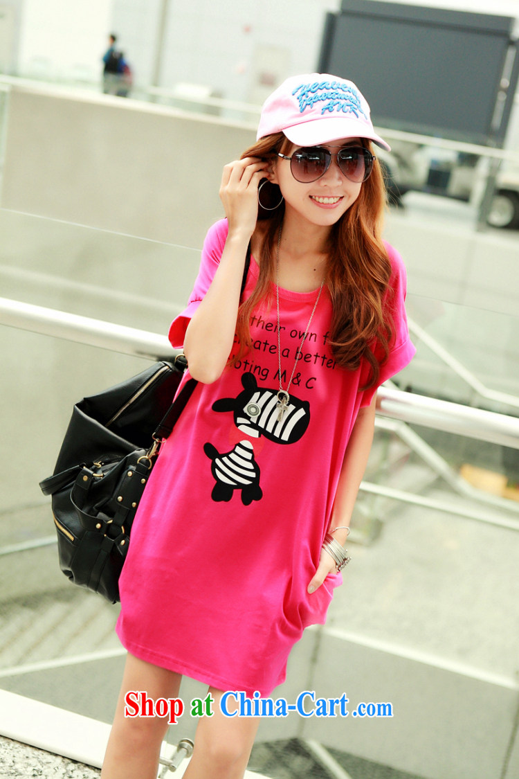 would like to heart Color cabinet 2014 summer new Korean pregnant women with XL thick MM zebra round-collar Korean pregnant women dress shirt T skirt ll 1189 rose red L pictures, price, brand platters! Elections are good character, the national distribution, so why buy now enjoy more preferential! Health