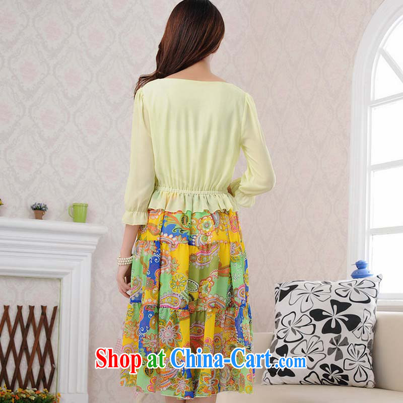 loved the fat XL female summer new thick MM graphics thin lady, snow cuff woven dresses, long skirts, 2187 green XXXXL, loved (Tanai), and shopping on the Internet