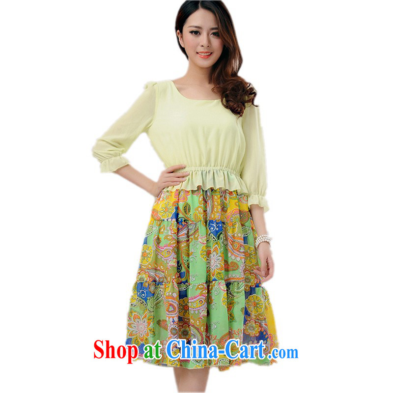 The package mail 2015 the fat girl decor, beach skirts bohemian floral skirt 7 snow cuff woven dresses larger graphics thin skirt mm thick blue skirt spend 4 XL approximately 150 - 165 jack, land is still the garment, and shopping on the Internet