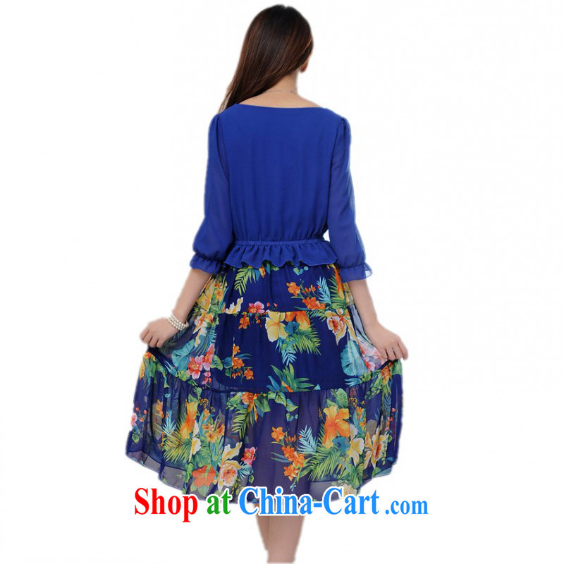 The package mail 2015 the fat girl decor, beach skirts bohemian floral skirt 7 snow cuff woven dresses larger graphics thin skirt mm thick blue skirt spend 4 XL approximately 150 - 165 jack, land is still the garment, and shopping on the Internet