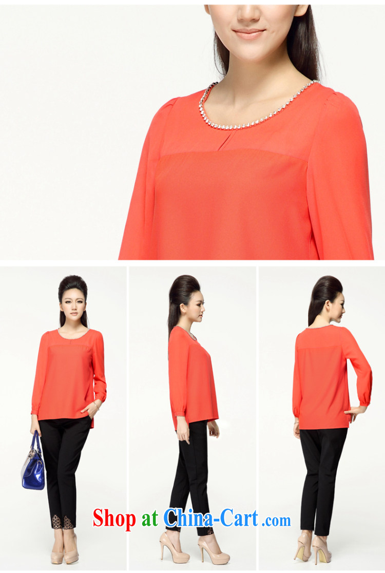 The Mak larger women fall 2014 with new thick mm stylish Korean lanterns sleeveless long-sleeved shirt T 43,085 red-orange 5 XL pictures, price, brand platters! Elections are good character, the national distribution, so why buy now enjoy more preferential! Health