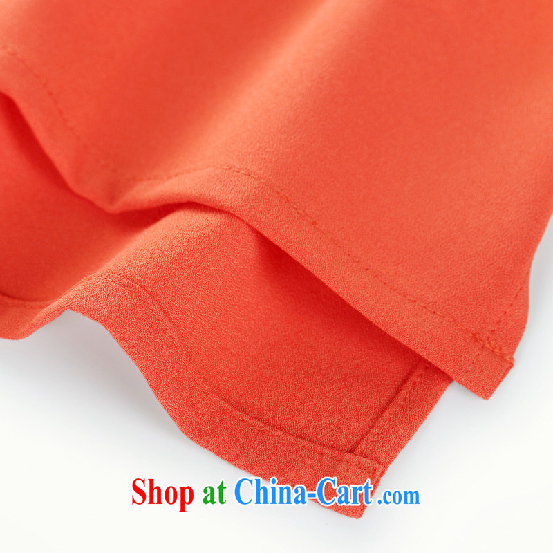 Slim, Mr Big, women fall 2014 with new thick mm stylish Korean lanterns sleeveless long-sleeved shirt T 43,085 red-orange 5 XL, former Yugoslavia, Mak, and shopping on the Internet