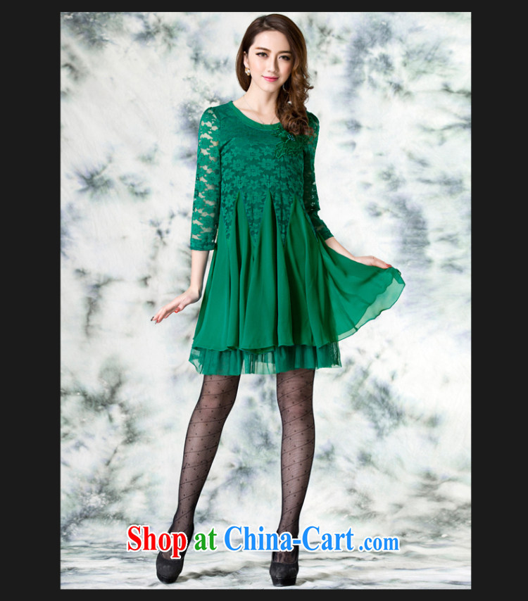 Colorful, larger women fall 2014 with new thick sister retro lace stitching 7 cuff dress A 1560 black 2 XL pictures, price, brand platters! Elections are good character, the national distribution, so why buy now enjoy more preferential! Health