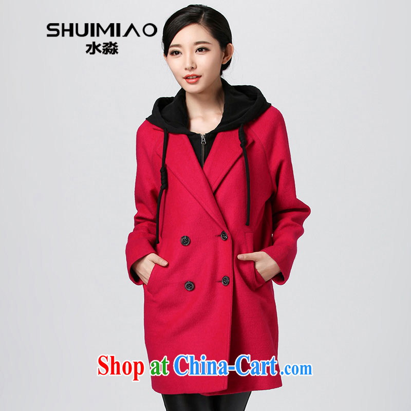 Water with new, loose hair coat? 2014 spring Korean female temperament the code so the jacket DM of 2494 red XL