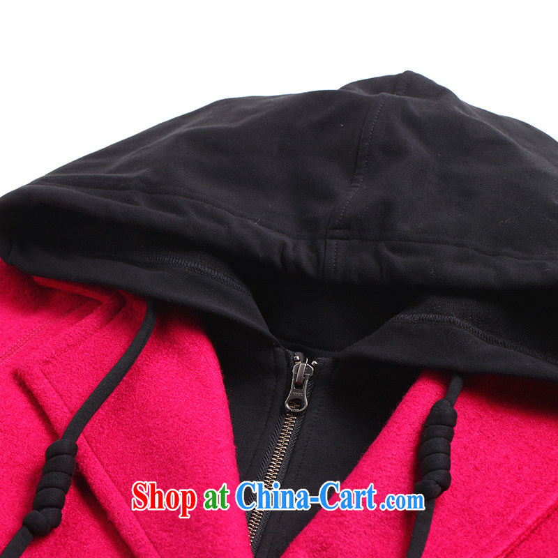 Water with new loose hair that coats 2014 spring Korean female temperament the code so the jacket DM of 2494 red XL, water itself (SHUIMIAO), online shopping