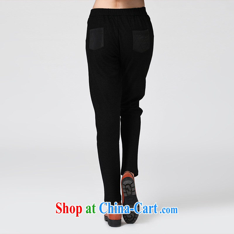 2014 water fall by the new graphics thin Wool Pants large, female expertise in mm high-waist pant DW 2507 black M, the water itself (SHUIMIAO), shopping on the Internet