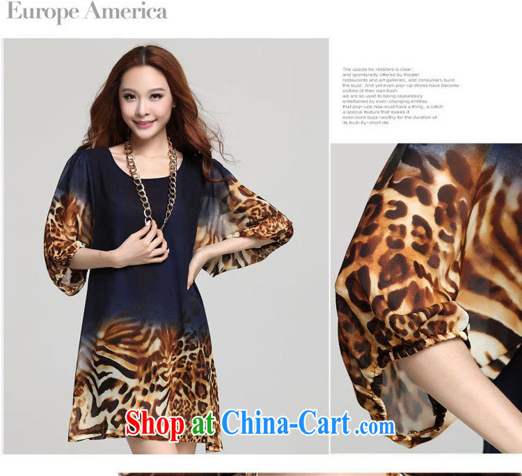 Thin (NOS) summer new, larger female pregnant women with Leopard stamp snow woven short-sleeved dresses W 10,131 blue 3 XL 200 Jack the following through pictures, price, brand platters! Elections are good character, the national distribution, so why buy now enjoy more preferential! Health