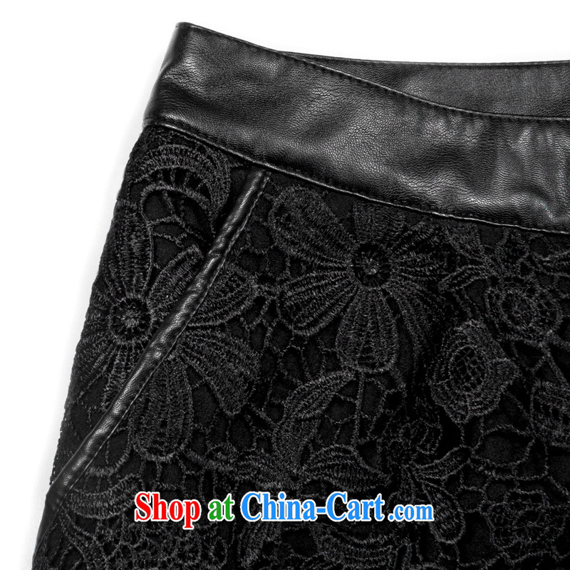 And Jacob and diverse female Trouser press 2014 new Korean version of the greater code female embroidered pants mm thick wool that the shorts B 3116 black 3 XL, Jacob (yartcs), online shopping
