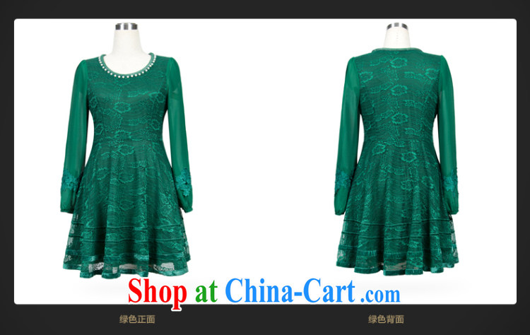 And Jacob colorful Palace embroidery lace dress code the dress 2014 new autumn loaded thick mm video thin solid skirt A 1568 green 5 XL pictures, price, brand platters! Elections are good character, the national distribution, so why buy now enjoy more preferential! Health