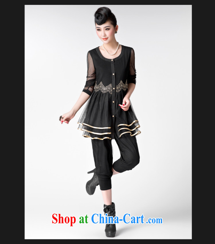 Beauty and the Code women spring 2014 new Korean fashion thick MM stitching loose video thin long-sleeved T-shirt T-shirt A 1555 black XL pictures, price, brand platters! Elections are good character, the national distribution, so why buy now enjoy more preferential! Health