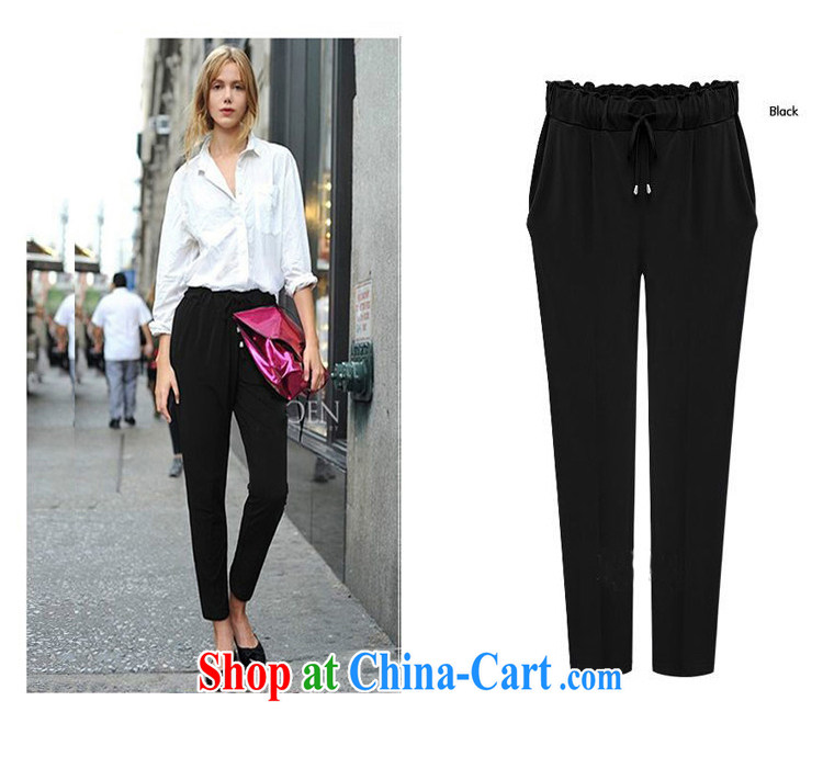 Speaking at the code female trousers 2015 spring and summer New England, Ms. van pants stretch Elastic waist castor pants thick mm tether, trousers black 6 XL pictures, price, brand platters! Elections are good character, the national distribution, so why buy now enjoy more preferential! Health