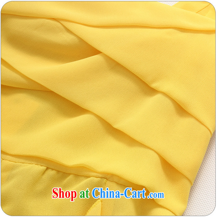 The delivery package mail, as soon as possible, to dress up, small dress 2014 summer Korean sister bridesmaid dress straps sexy dresses in yellow XXL approximately 135 - 150 Jack pictures, price, brand platters! Elections are good character, the national distribution, so why buy now enjoy more preferential! Health