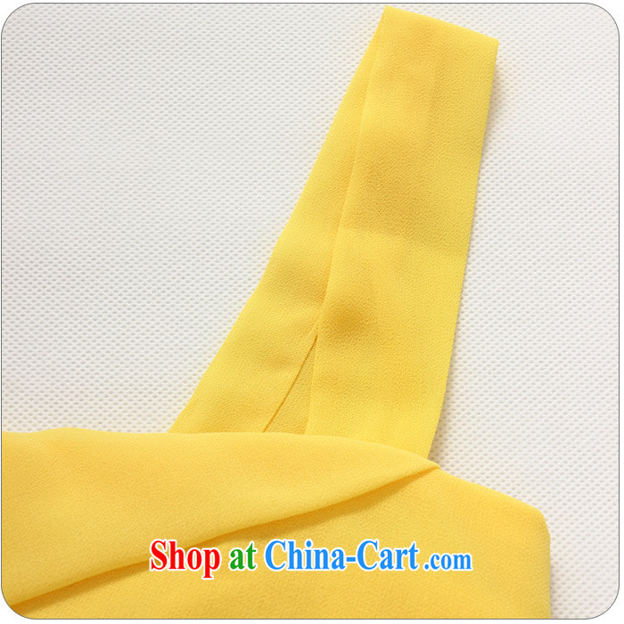 The delivery package mail, as soon as possible, to dress up, small dress 2014 summer Korean sister bridesmaid dress straps sexy dresses in yellow XXL approximately 135 - 150 Jack pictures, price, brand platters! Elections are good character, the national distribution, so why buy now enjoy more preferential! Health