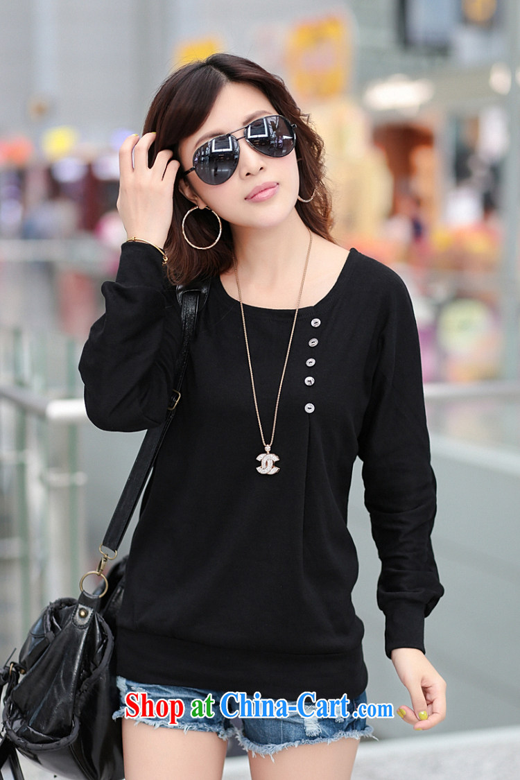 KRTRACY autumn 2014 new Korean fashion female round-collar long-sleeved loose, long T pension increase, female T pension SY 8075 black XXXXL pictures, price, brand platters! Elections are good character, the national distribution, so why buy now enjoy more preferential! Health