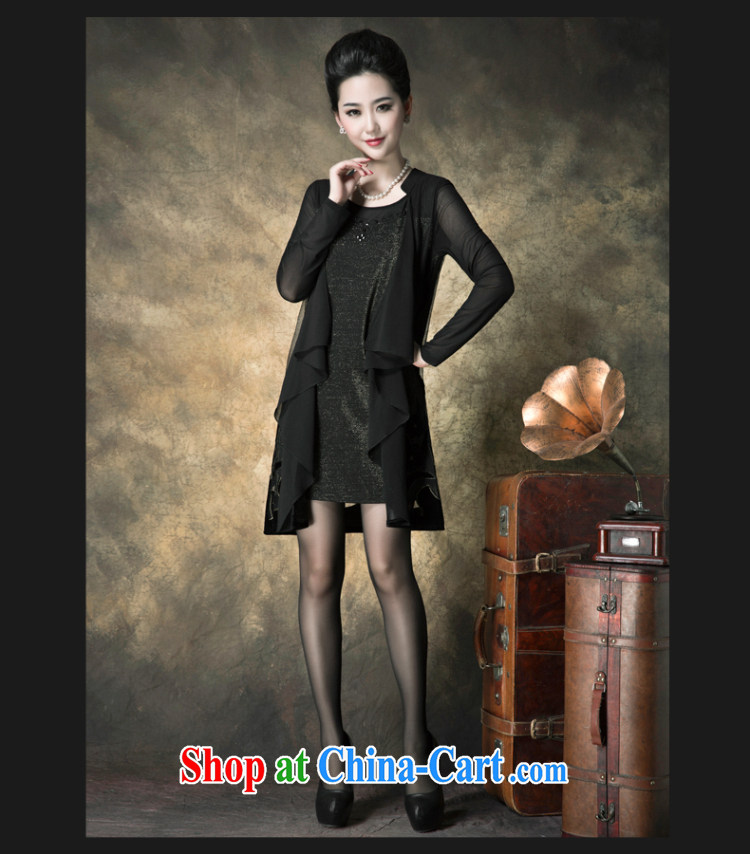 Jacob 2014 colorful larger female thick mm autumn dresses Korean thick sister larger dresses leave two A 1509 black 2 XL pictures, price, brand platters! Elections are good character, the national distribution, so why buy now enjoy more preferential! Health