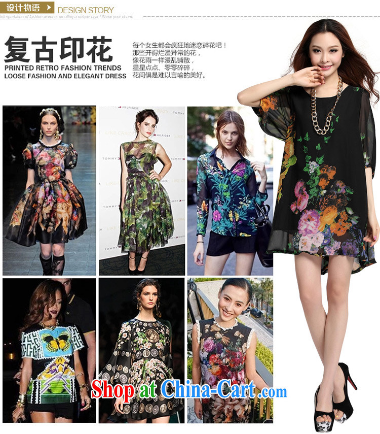 Standing wave the 2015 spring and summer new, larger female thick sister 200 Jack loose video thin stamp snow woven dresses black XXXXL pictures, price, brand platters! Elections are good character, the national distribution, so why buy now enjoy more preferential! Health