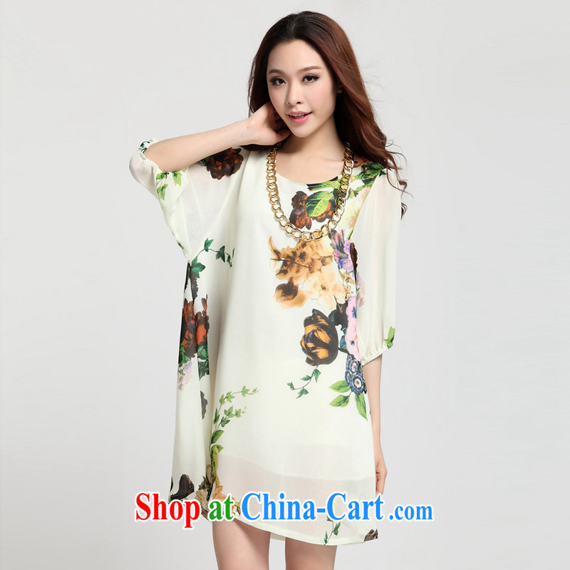 Standing wave the 2015 spring and summer new, larger female thick sister 200 Jack loose video thin stamp snow woven dresses black XXXXL, tide and diverse audiences (CHAOZIYUN), online shopping