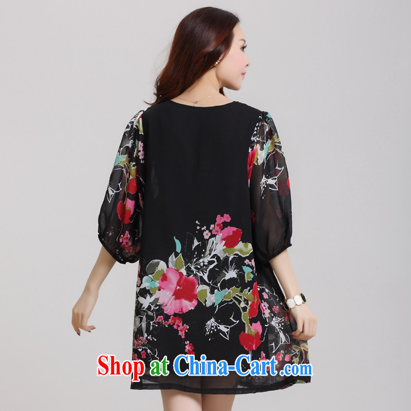 Standing wave following the fertilizer XL women summer 2015 new 200 Jack thick MM loose video thin even coat skirt black XXXXL, tide and diverse audiences (CHAOZIYUN), online shopping