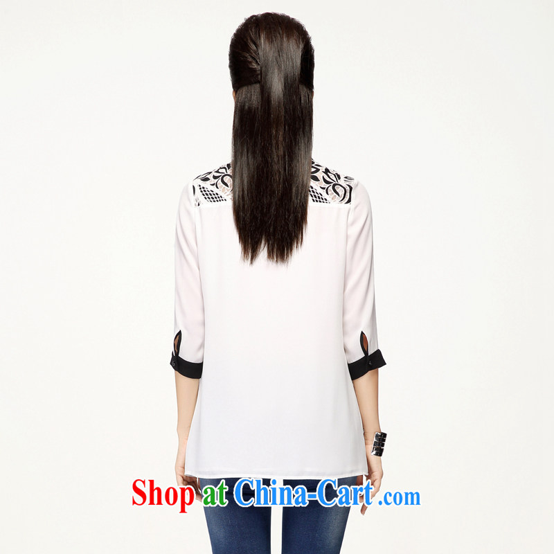 Slim, Mr Big, female 2014 autumn and winter new thick mm video thin stylish stamp leisure 7 T-shirt 43,185 white 4 XL, former Yugoslavia, Mak, and shopping on the Internet