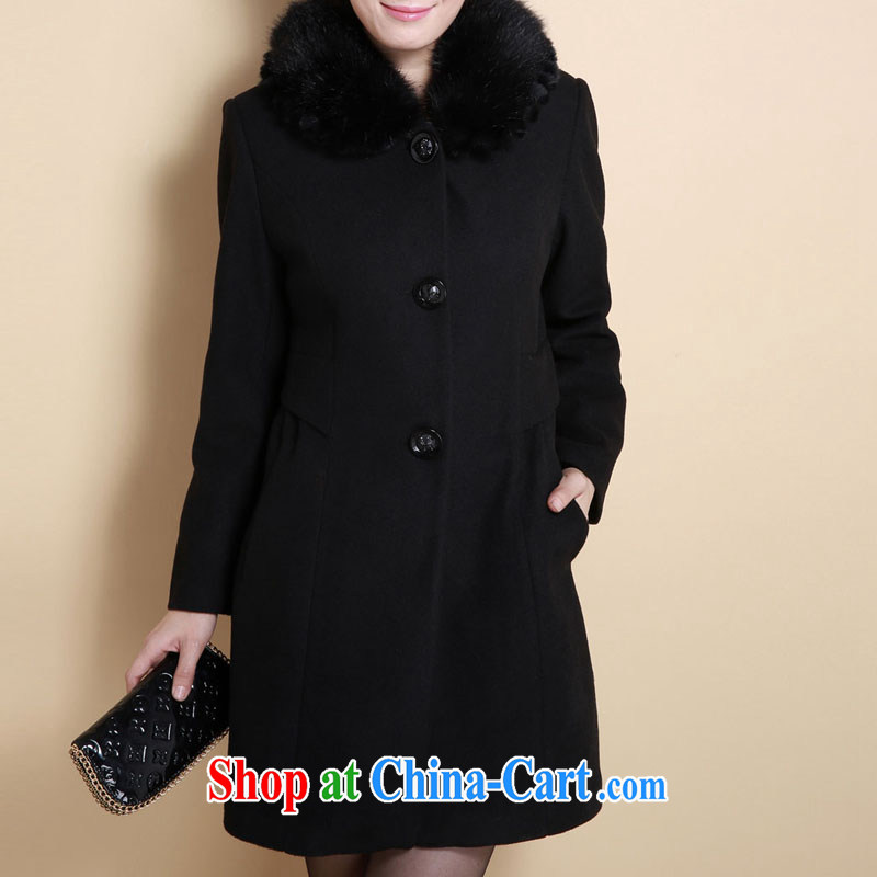 The line takes the Code women in winter, Korean video thin thick mm removable double-hair for three-dimensional crop cultivation, wool jacket 4723 - 3 black 5 XL, sea routes, and, on-line shopping