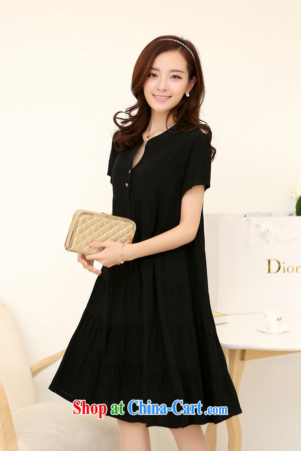 The US, the 4 XL new summer maximum code female graphics thin Korean thick sister relaxed dress MJ 169 black XXXXL pictures, price, brand platters! Elections are good character, the national distribution, so why buy now enjoy more preferential! Health