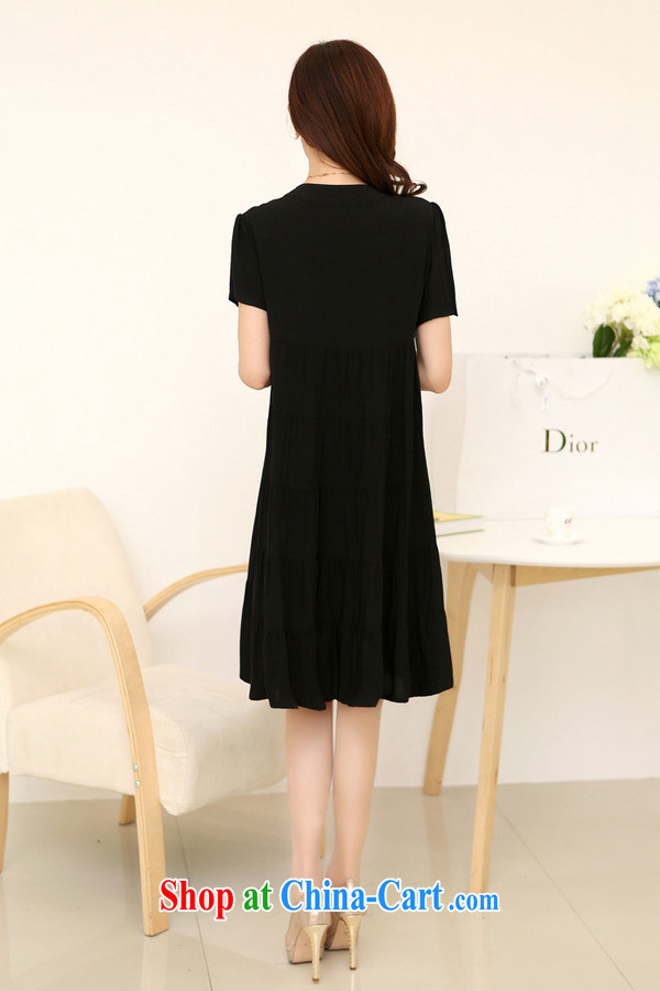 The US, the 4 XL new summer maximum code female graphics thin Korean thick sister relaxed dress MJ 169 black XXXXL pictures, price, brand platters! Elections are good character, the national distribution, so why buy now enjoy more preferential! Health