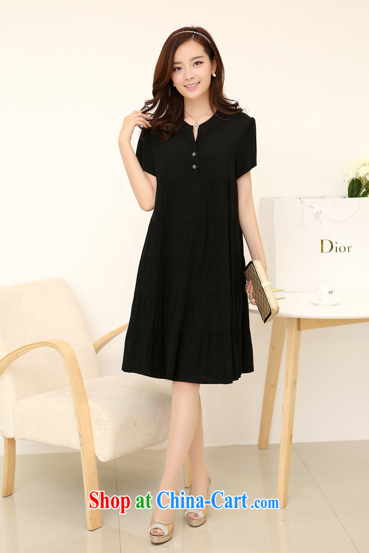 The US, the 4 XL new summer maximum code female graphics thin Korean thick sister relaxed dress MJ 169 black XXXXL pictures, price, brand platters! Elections are good character, the national distribution, so why buy now enjoy more preferential! Health