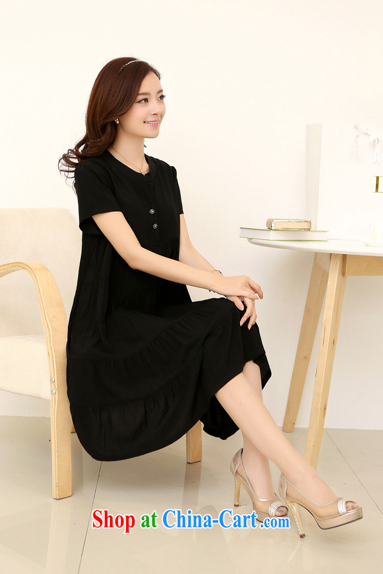 The US, the 4 XL new summer maximum code female graphics thin Korean thick sister relaxed dress MJ 169 black XXXXL pictures, price, brand platters! Elections are good character, the national distribution, so why buy now enjoy more preferential! Health