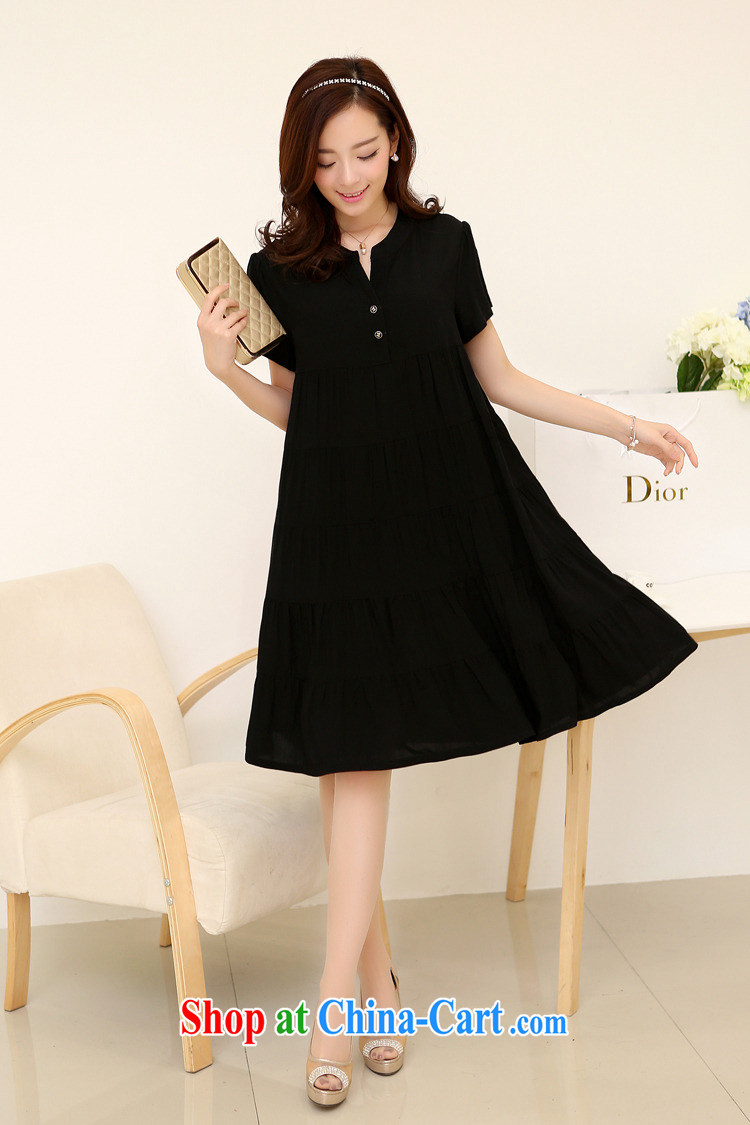 The US, the 4 XL new summer maximum code female graphics thin Korean thick sister relaxed dress MJ 169 black XXXXL pictures, price, brand platters! Elections are good character, the national distribution, so why buy now enjoy more preferential! Health