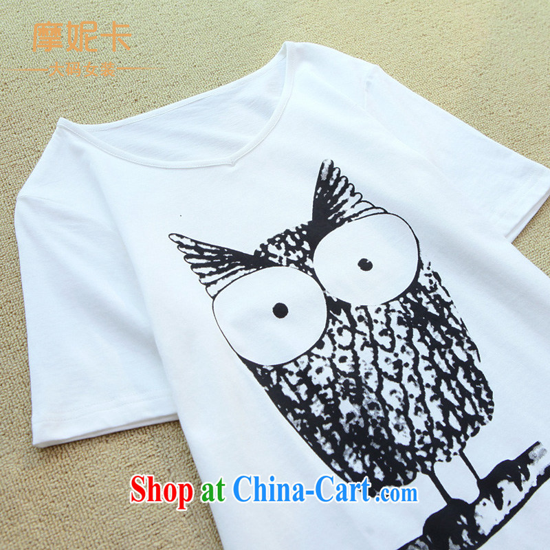 mm thick summer 2014 the code female Korean version of the new, thick sister graphics thin stamp duty, long T shirt short-sleeved T-shirt white XL, Veronica, the Code women, shopping on the Internet
