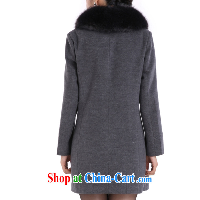 The line spend a lot, girls in winter, Korean video thin thick MM to remove hair in long, loose hair is thicker jackets warm 4723 - 4 dark gray 5 XL, sea routes, and shopping on the Internet