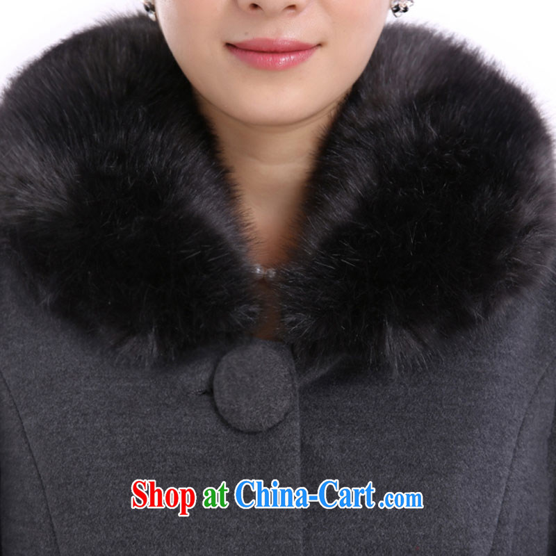 The line spend a lot, girls in winter, Korean video thin thick MM to remove hair in long, loose hair is thicker jackets warm 4723 - 4 dark gray 5 XL, sea routes, and shopping on the Internet