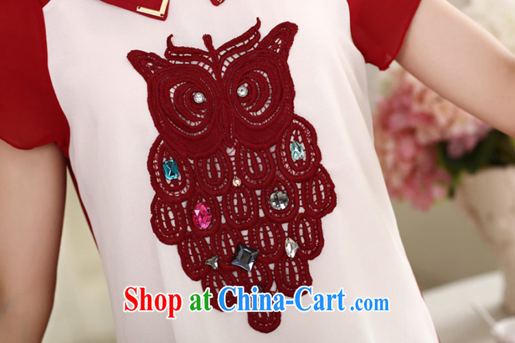Shih, 2015, New, and indeed increase, thick MM cultivating short-sleeved clothes snow woven shirts summer stitching, long owl thick T-shirt 5004 black XXXL pictures, price, brand platters! Elections are good character, the national distribution, so why buy now enjoy more preferential! Health