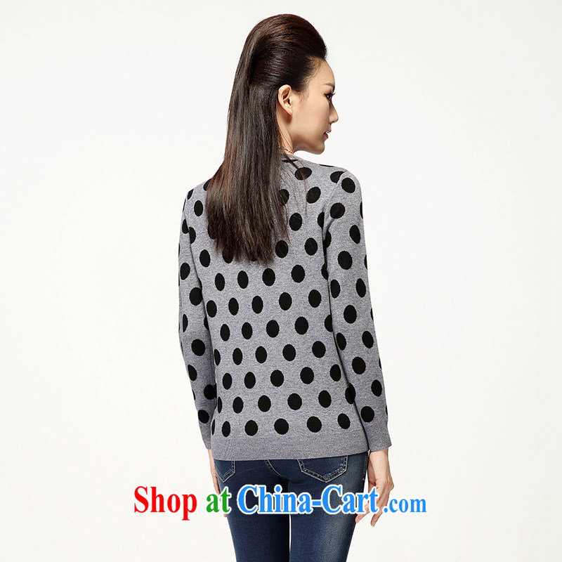 The Mak is the women fall 2014 with new thick mm stylish wave point Korean woolen pullover girls YF - 14,124 flowers gray 3 XL, former Yugoslavia, Mak, and shopping on the Internet