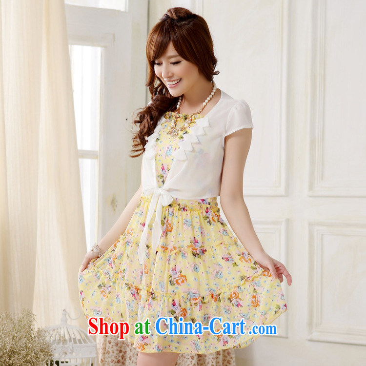 The delivery package mail in jumbo to thick, dress sweet two-piece with Cape floral snow woven dresses XL large refreshing Indian yellow XXXL approximately 150 - 165 Jack pictures, price, brand platters! Elections are good character, the national distribution, so why buy now enjoy more preferential! Health