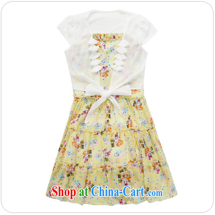 The delivery package mail in jumbo to thick, dress sweet two-piece with Cape floral snow woven dresses XL large refreshing Indian yellow XXXL approximately 150 - 165 Jack pictures, price, brand platters! Elections are good character, the national distribution, so why buy now enjoy more preferential! Health