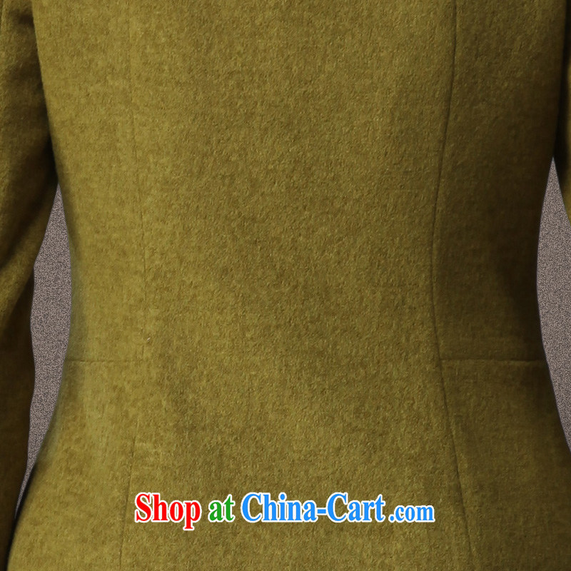 Pak-down Li European Women 2015 spring new product elegance beauty wool? The short coat female 81,191 mustard green XL, Bo-ri (bolaliou), and, on-line shopping
