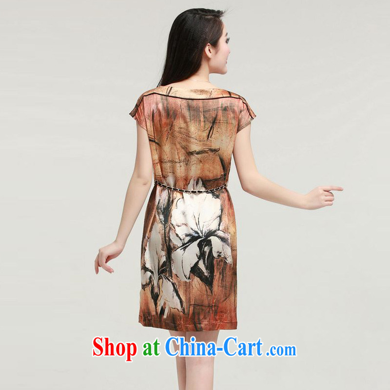 Recall that advisory committee that child care 2015 summer new loose the Code women's clothing, older women with mother with Sauna silk skirt Silk Dresses 309 photo color 6 XL, recalling that advisory committee (yishangmeier), online shopping