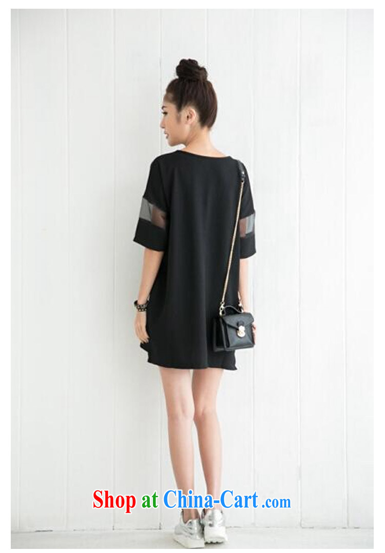surplus to 2014 mm thick autumn large, female Korean version and indeed increase, the root yarn stitching graphics thin short-sleeve shirt T TX 1155 black XXXXL - support larger picture, price, brand platters! Elections are good character, the national distribution, so why buy now enjoy more preferential! Health