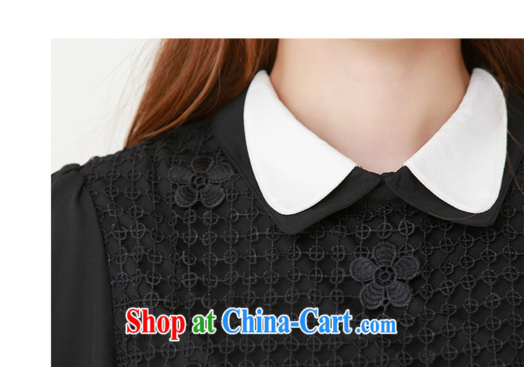 Constitution and clothing increased, women with small T-shirt 2015 new collision-color double for three-dimensional floral lace A version long-sleeved shirt thick mm cultivating sweet temperament small black 4 XL 160 - 175 Jack pictures, price, brand platters! Elections are good character, the national distribution, so why buy now enjoy more preferential! Health