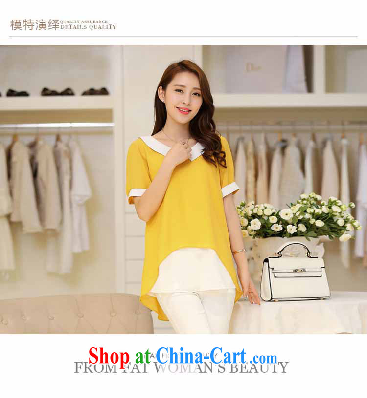The ink marks on MM KING SIZE, female 2014 summer, long hit color doll snow for woven shirts short sleeve and leave two rules T-shirt solid yellow 5 XL pictures, price, brand platters! Elections are good character, the national distribution, so why buy now enjoy more preferential! Health