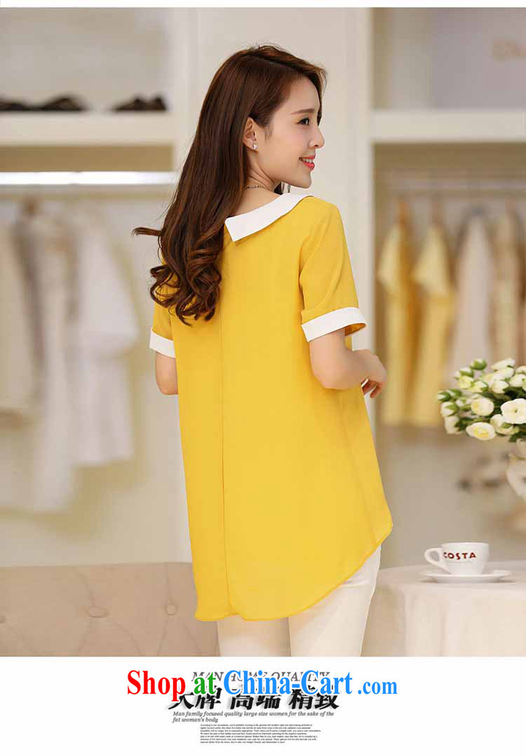 The ink marks on MM KING SIZE, female 2014 summer, long hit color doll snow for woven shirts short sleeve and leave two rules T-shirt solid yellow 5 XL pictures, price, brand platters! Elections are good character, the national distribution, so why buy now enjoy more preferential! Health