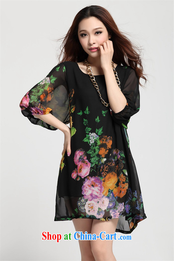 Femme Fatale boutique 2014 summer new paragraph 5 the lantern sleeve loose Leopard snow-woven large code female Silk Dresses - 72,001 butterfly gray L pictures, price, brand platters! Elections are good character, the national distribution, so why buy now enjoy more preferential! Health