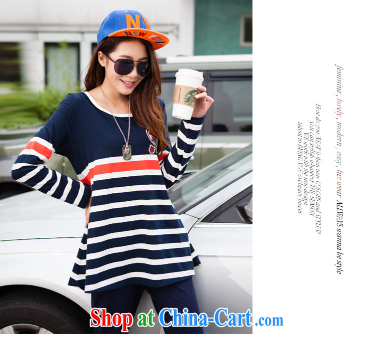 Magic of the new autumn is the increased emphasis on people's congress, female Korean video thin strips relaxed lounge suite T long-sleeved shirt with trousers 87,831 royal blue XXXL pictures, price, brand platters! Elections are good character, the national distribution, so why buy now enjoy more preferential! Health