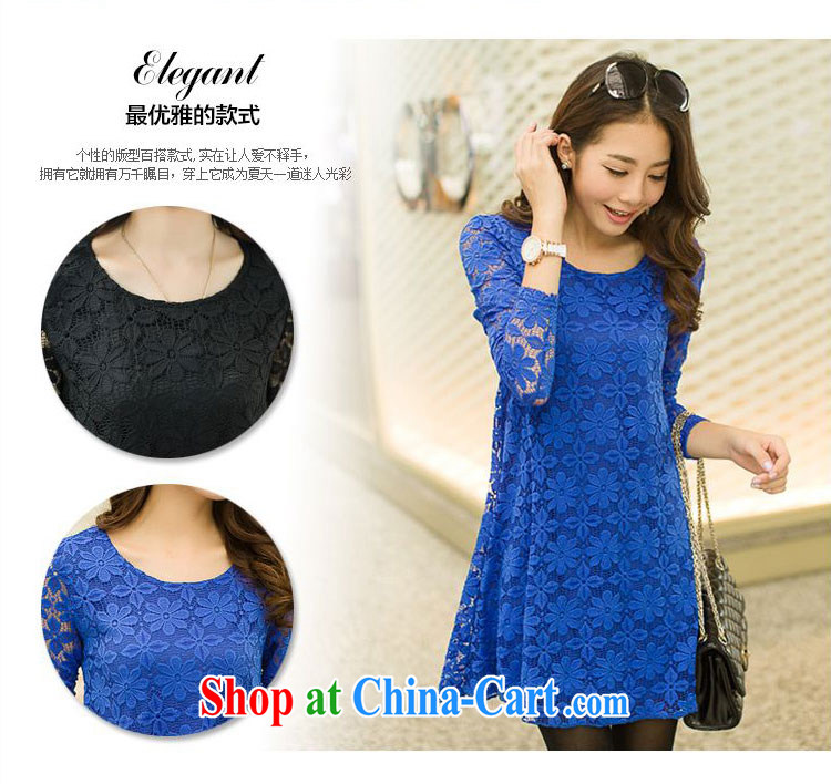 Platinum sign wave (PTLONG) code female Korean lace long-sleeved round-collar, spring and autumn dress mm thick and fat XL skirts black XXXXL pictures, price, brand platters! Elections are good character, the national distribution, so why buy now enjoy more preferential! Health