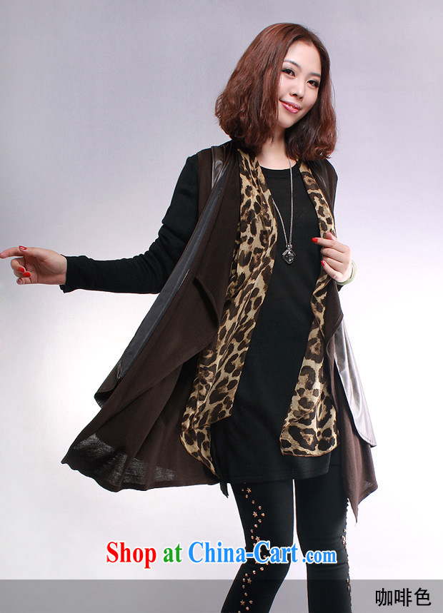 Director of the Advisory Committee autumn and winter Korean version thick mm and indeed XL girls stylish lounge 100 in ground long singlet vest cardigan jacket spell PU - brown loose all code pictures, price, brand platters! Elections are good character, the national distribution, so why buy now enjoy more preferential! Health